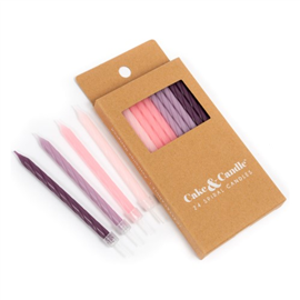 Candles Spiral Pink To Purple 24/PK