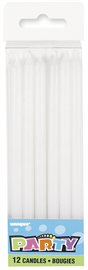 Candles White Long 12/ Pack