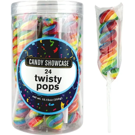 Candy Showcase Twisty Pops 24/ Pack