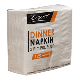 Capri Napkin Dinner Pre Fold 125/Pk