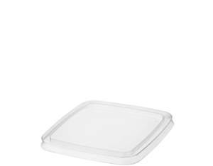 CASTAWAY CLEAR CONTAINER SQUARE LID 25/PK