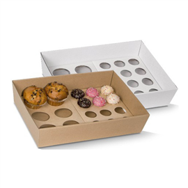 CATER BOX CUPCAKE INSERT SMALL 6 HOLES