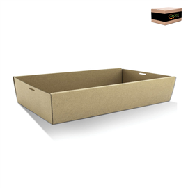 CATER BOX ONLY RECTANGLE LARGE BROWN 50/CTN