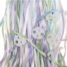 Clipped Ribbons Assorted Pastel 25/ Pack