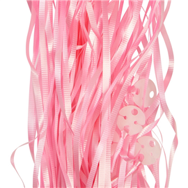 Clipped Ribbons Classic Pink 25/ Pack