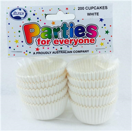 Cup Cake Cases White 200/ Pack