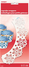Cupcake Wrappers Snowflake 12/ Pack