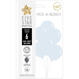 Five Star Balloons 45Cm Matte White 6/Pk