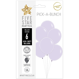 Five Star Balloons 45Cm Pastel Lilac 6/Pk