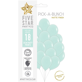 Five Star Balloons Matte Pastel Green 30Cm 18/Pk Fs 