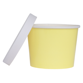 Five Star Paper Luxe Tub W/ Lid Pastel Yellow 5/PK