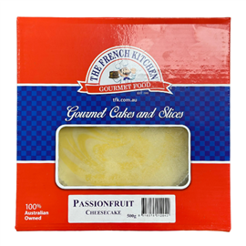 French Kitchen Cheese Cake Round Passionfruit 500g