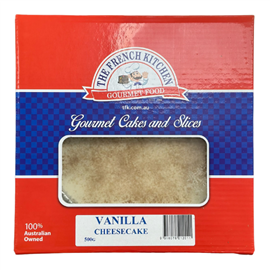 French Kitchen Cheese Cake Round Vanilla 500g