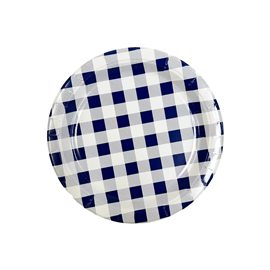 Gingham Blue Paper Plate 9