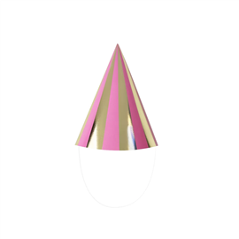 Gingham Pink Party Hat 6pk