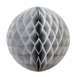 Honeycomb Ball Metallic Silver 25Cm