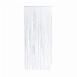 Metallic Foil Curtain White