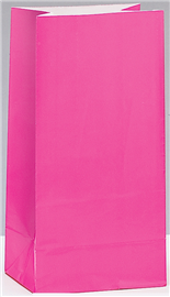 Paper Bags Hot Pink 12/ Pack