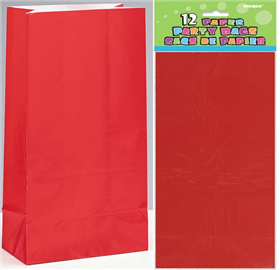 Paper Bags Ruby Red 12/ Pack