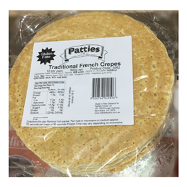 Patties Traditional French Crepes GF 50g 12/PK