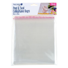 Peel & Seal Cellophane Bags 15cm x 15cm 50/PK