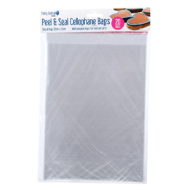 Peel & Seal Cellophane Bags 22cm x 33cm 20/PK