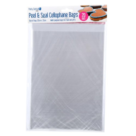 Peel & Seal Cellophane Bags 23cm x 15cm 50/PK
