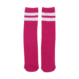 Pink Stripe Knee High Socks 40cm