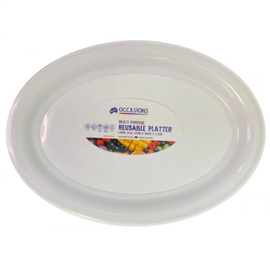 PLATTER LARGE OVAL WHITE ALPEN 376537