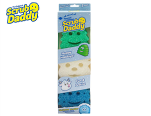 Scrub Daddy Christmas Shapes 3/pk