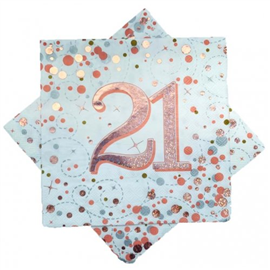 Sparkfizz Rose Gold Napkin 21 16/Pk