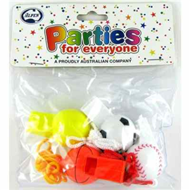 Sports Ball Whistles 4/ Pack
