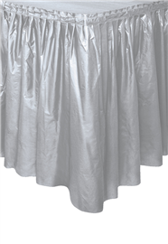 Table Skirt Plastic Silver