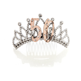 Tiara 50th Rose Gold & Silver