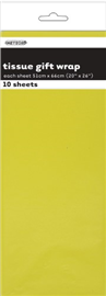 Tissue Paper Soft Yellow 10/ Pack