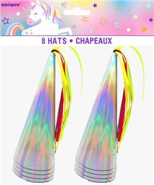 Unicorn Party Hats 8/ Pack