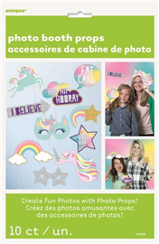 Unicorn Photo Booth Props 10/ Pack