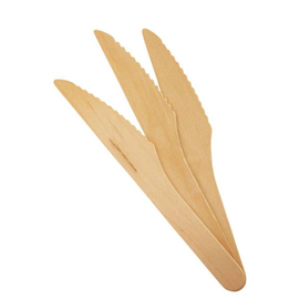 Wooden Knives 165mm 25/ Pack
