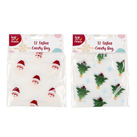 XMAS CANDY BAG W/ZIPPER 12/PK 71208