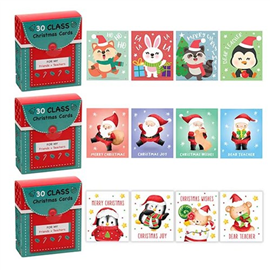 XMAS CARDS SCHOOL CLASS 30/PK 69456