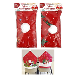 XMAS CHAIR COVER BASIC PRINT 58X49CM 71043