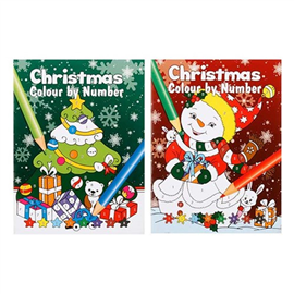 XMAS COLOURING BY NUMBERS BOOK 32PG 68356