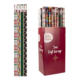 XMAS GIFT WRAP 3M X 99CM 67204