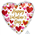 BALLOON FOIL 28 WATERCOLOUR VALENTINES DAY UNINFLATED