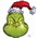 BALLOON FOIL 29 GRINCH HEAD UNINFLATED