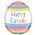 Ballon Foil 18 Happy Easter Egg Uninflated 