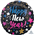 Balloon Foil 18  New Year Blue  Pink 3400301