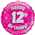 Balloon Foil 18 12th Hb Pink Holo 210472 Uninflated