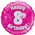 Balloon Foil 18 8th Hb Pink Holo 210468 Uninflated
