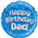 Balloon Foil 18 HBday Dad Blue Uninflated